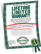 Precision Garage Door Warranty